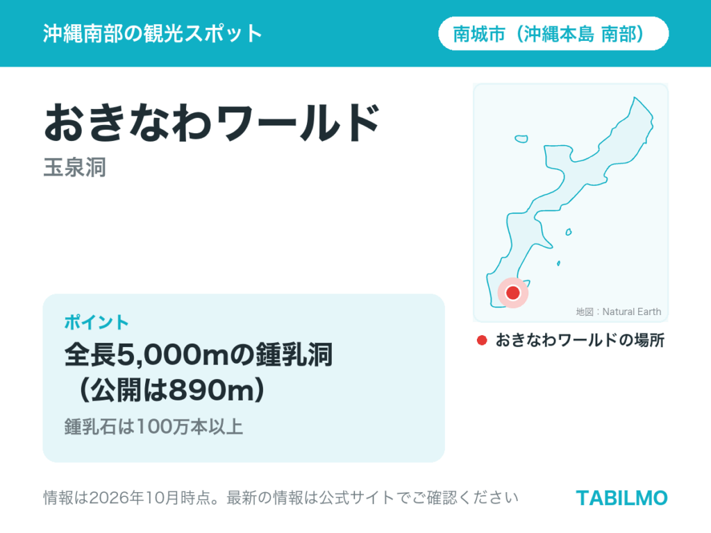 おきなわワールドの場所(沖縄本島南部・南城市)